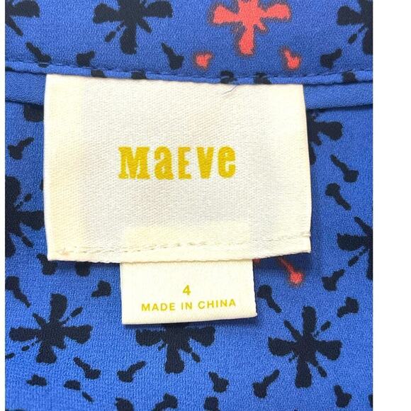 Maeve Anthropologie Womens Size 4 Eva Bluy Wrap Blouse Top Tunic Long Sleeve EUC - Picture 6 of 10